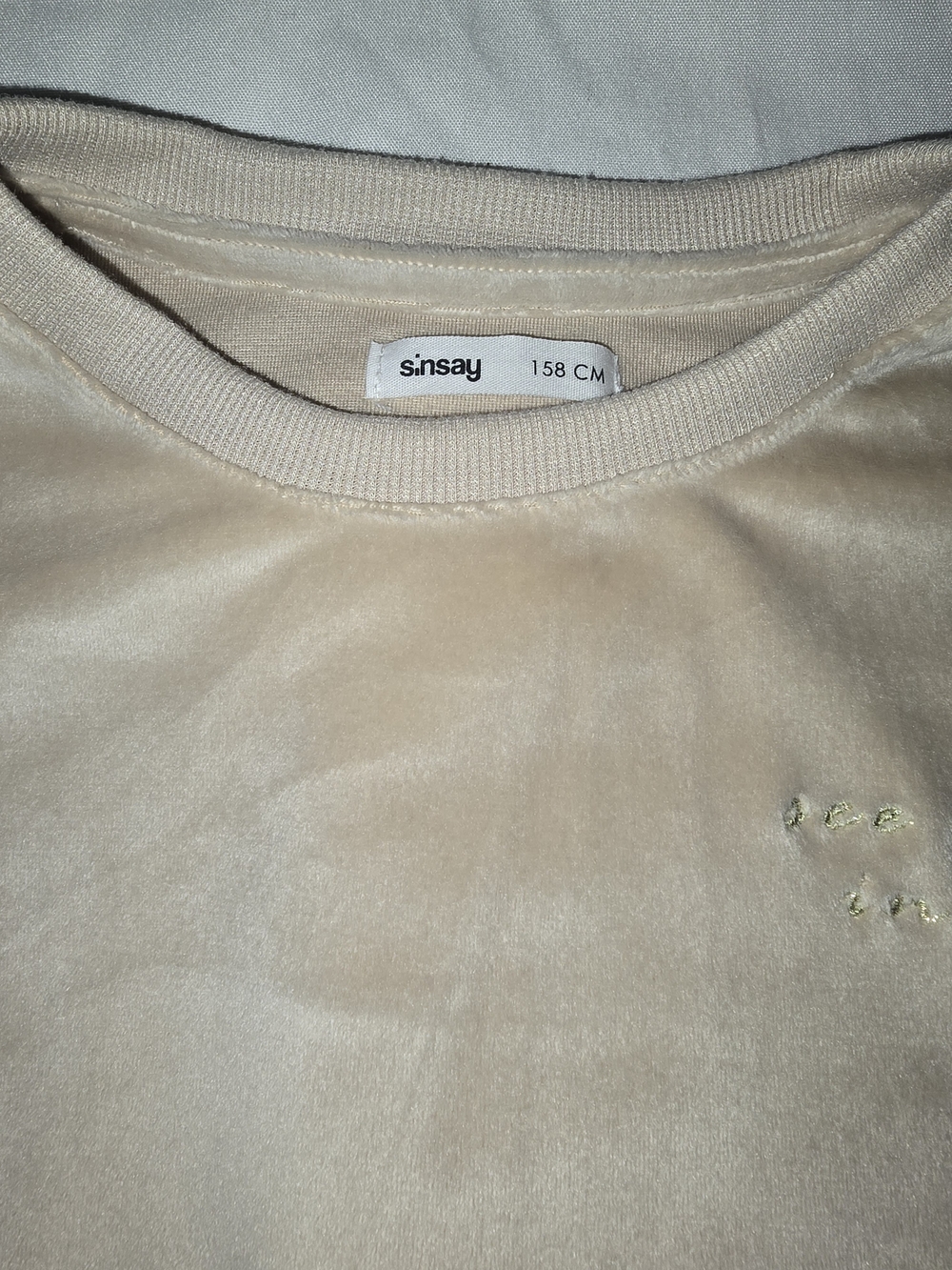 Cream Velour Women’s Sweater
